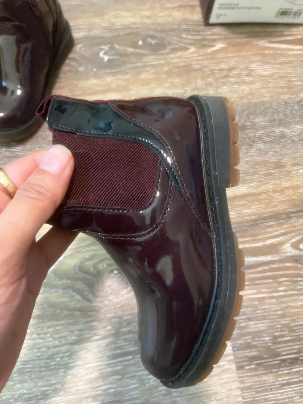 Zara Kids Wine Patent Ankle Boots